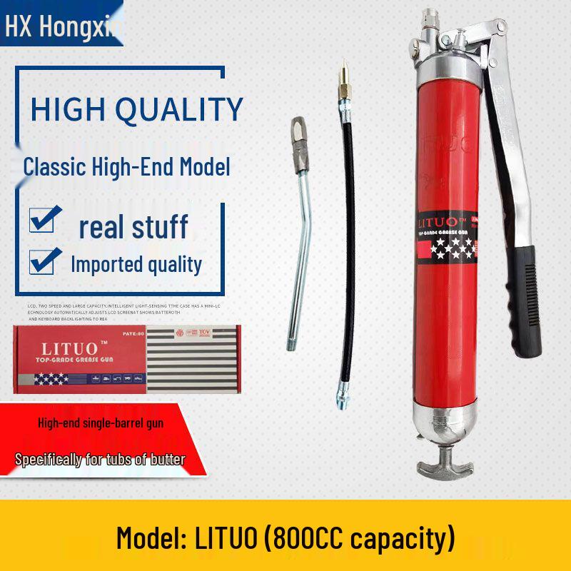 Industrial-Grade Transparent High-Pressure Grease Gun for Excavator Maintenance