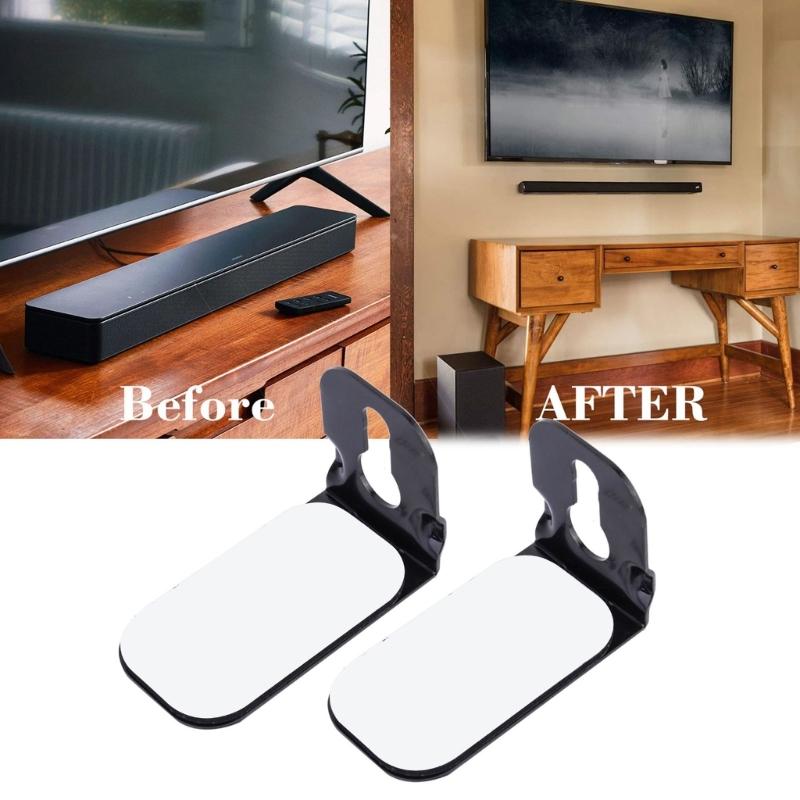 1set Soundbar Hanger Soundbar Mounts Wall Mounting Bracket Shelf Under TV Mounting Speaker Improve Home Entertainments