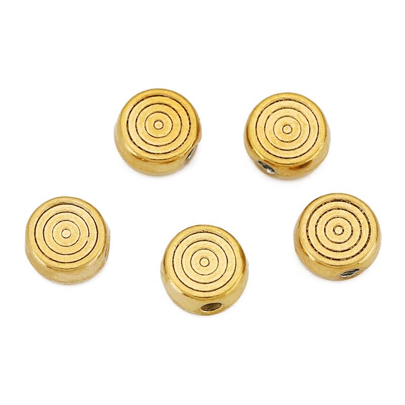 10pcs 6mm PVD Stainless Steel Spacer Beads Never Fade Big Hole Flower Necklace Beads For DIY Jewelry Making Bracelet Findings