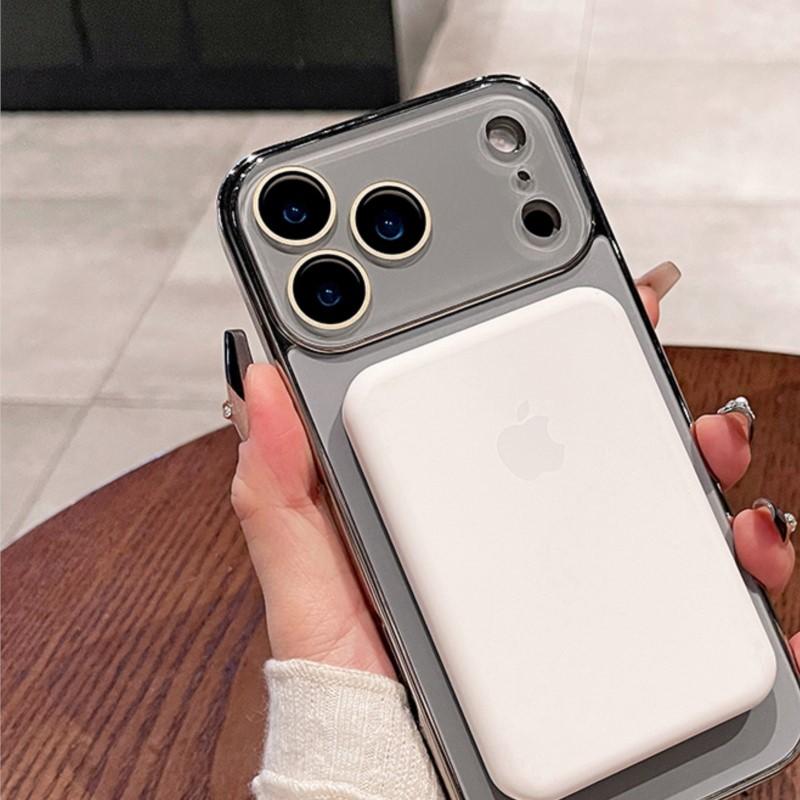 For Magsafe Case For iPhone 17 Air 16 15 14 13 12 11 Pro Max Plating Magnectic Wireless Charge Glass Len Protection Cover