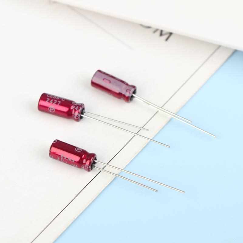 10/30/50Pcs Elna 25V47Uf Silmic Ii Series 5X11Mm Ce85°C Fever Audio Electrolytic Capacitor 25V47Uf Copper Pin Capacitors