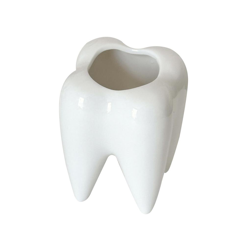 Unique Dental Tooth Pen Pencil Pot Fashion Tooth Shape Pencil Pot Desk Organizer Ceramic Pen Holder Stationery Storage