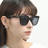 Shiny Black X Smoke Wellington UV Colored Square [FashionBerry] Sunglasses, 99% Protection, Lightweight, Lenses, Sunglasses, Men's, Women's, Unisex,