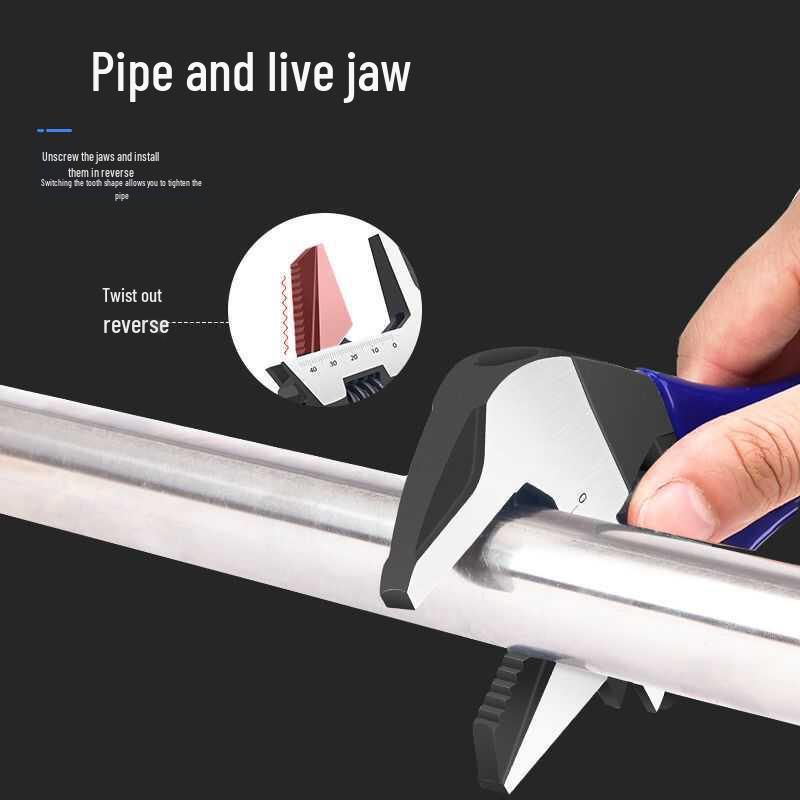 Large Opening Adjustable Universal Short Handle Multifunctional Bathroom Pipe Wrench Tool