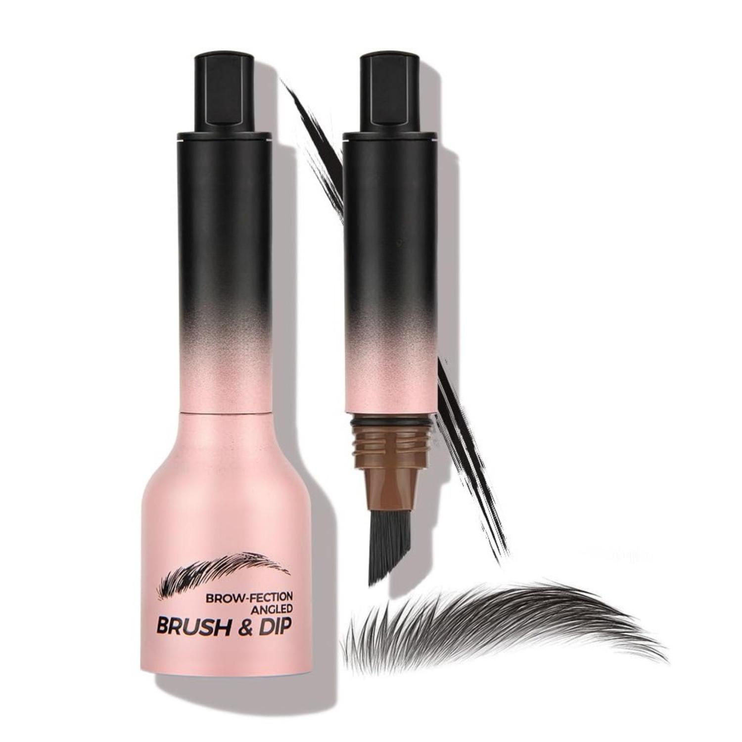 

Eyebrow Brush and Dip, Brow Fection Brush and Dip, Brow Fection Angled Brush & Dip Eyebrow Brow Hair Strokes Pen, Long Lasting #6