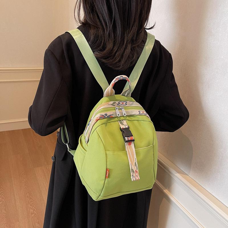 2025 New Literary and Simple Backpack for Women's Light Travel Small Backpack Korean Version To Store College Student Schoolbags