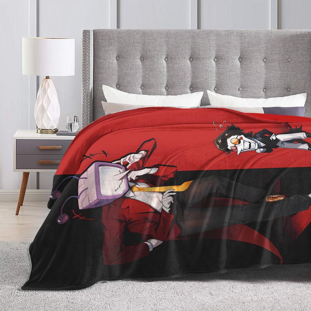 Spamton And Tenna Child Of Divorce Deltarune Game Blanket Super Warm Plush Throw Blanket For Outdoor Flannel Bedspread Bed Cover