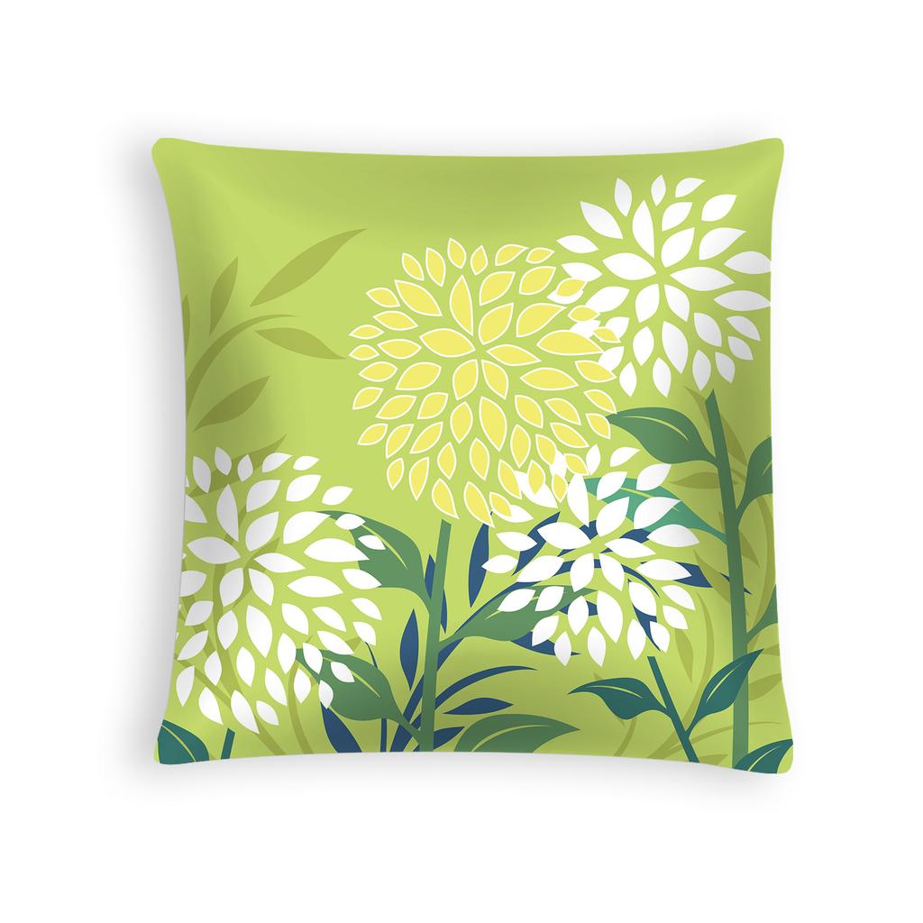 Frühling und Sommer Neue Kissenbezug aus Pfirsichhaut-Samt mit Blumendruck, Kissen, Sofa-Kopfteil, Autokissen