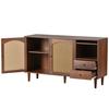 Storage Cabinet Wood Grain Smooth Edge High Stability Sturdy Construction Simple Installation Item Storage