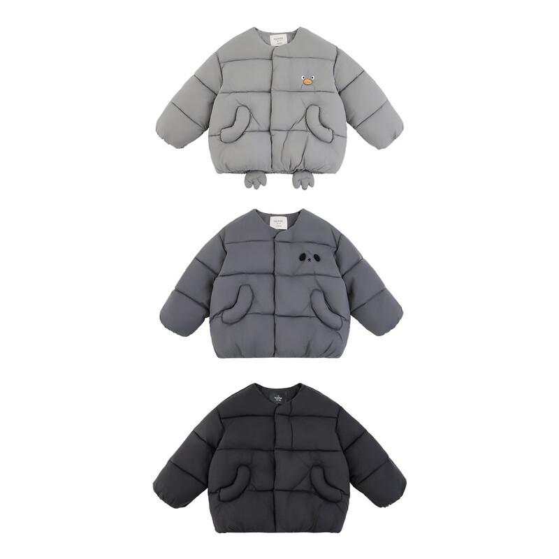Gepolsterte Winterjacke mit Cartoon-Aufdruck für Jungen