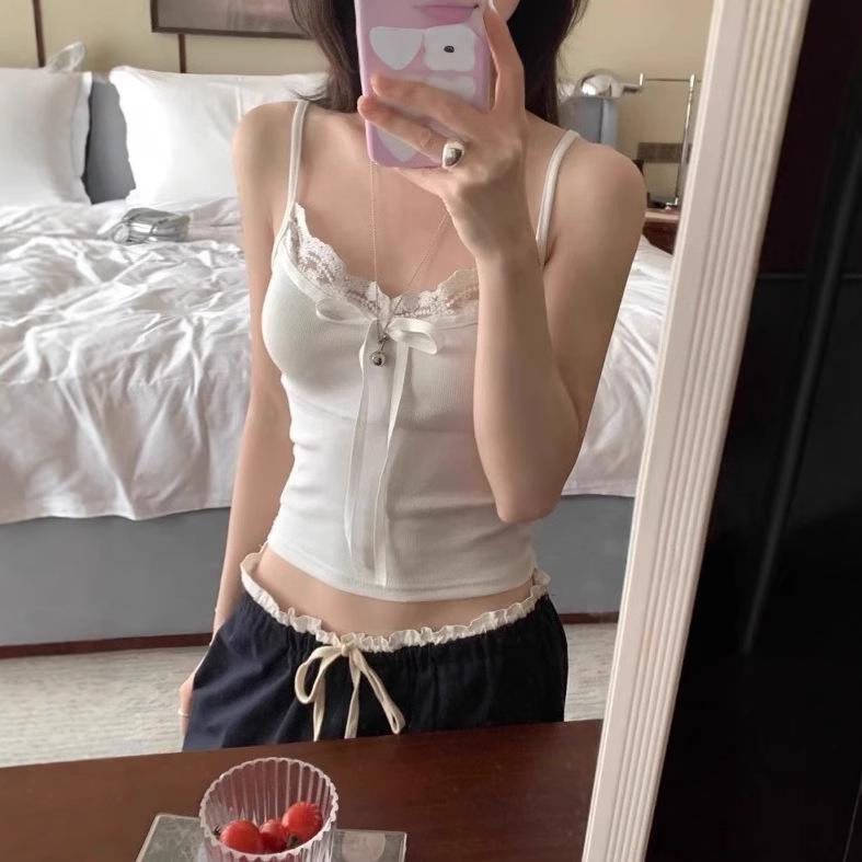 Slim Lace Patchwork Camisole - Women's Summer Sleeveless Top