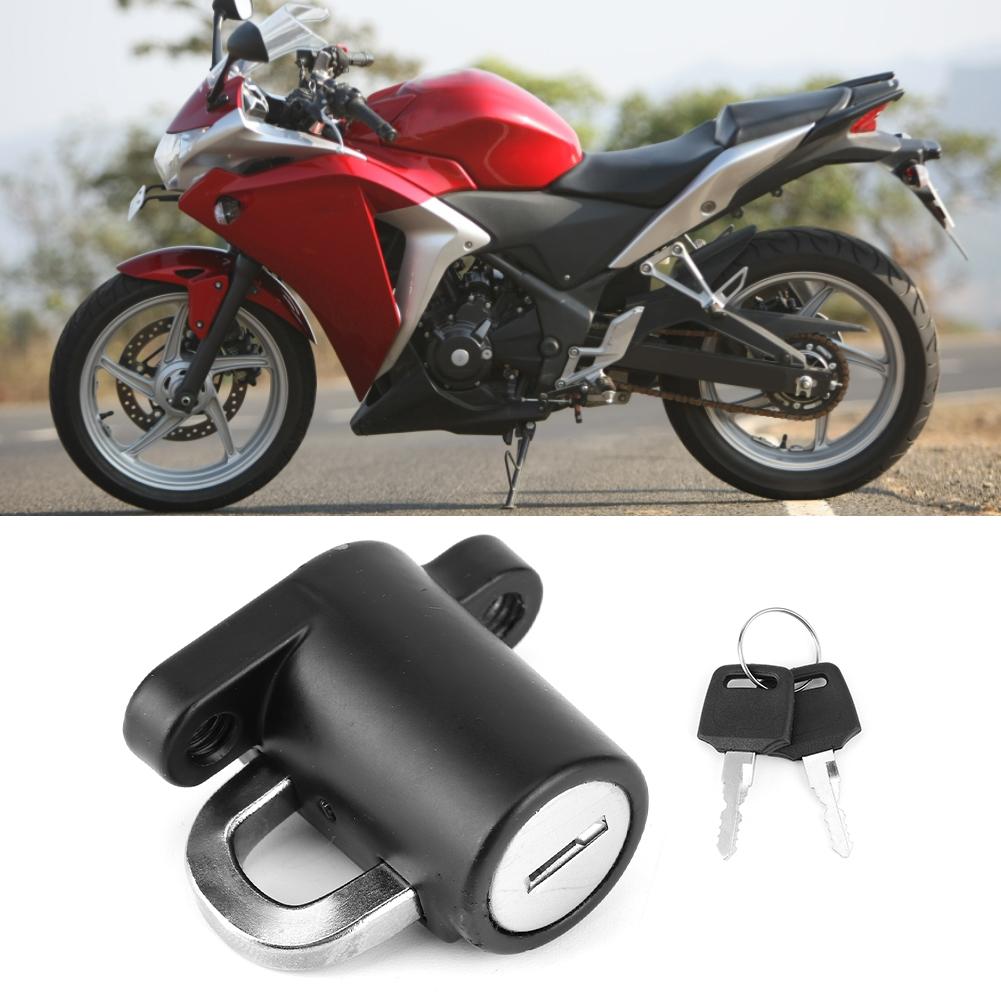 Universal Helmet Lock Hanger Hook Kit with 2 Keys for Motorcycle Motorbike Bike