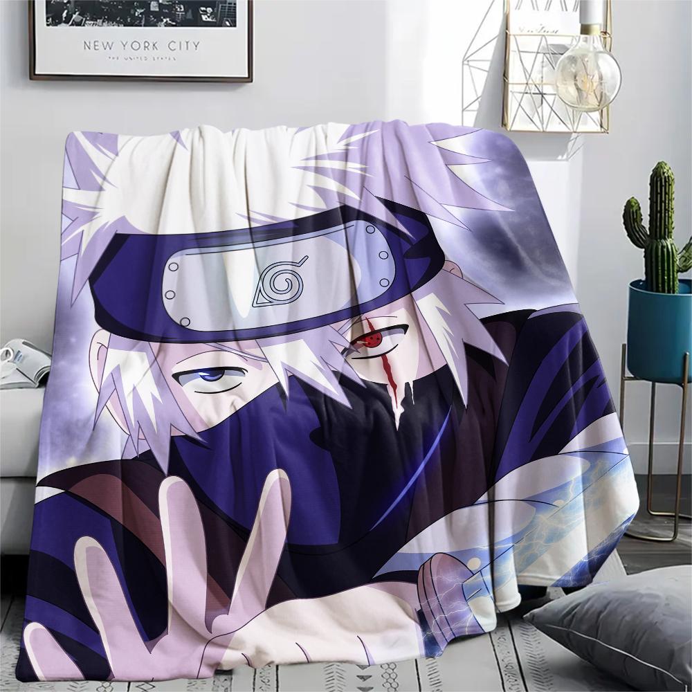 

Anime Kakashi Hatake pattern Flannel Blanket, High quality Comfortable for All Seasons, Home Decor, Warmth and Comfort, Perfect for Gifts. 80cm x 120cm