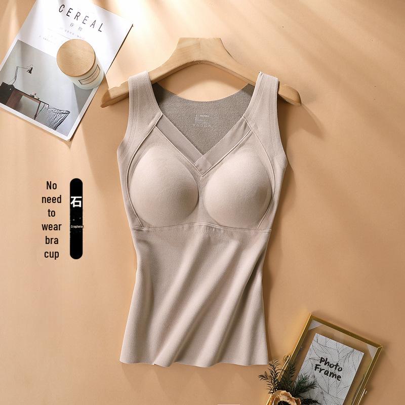 8803 Women's Graphene Heated Vest with Velvet Chest Pad for Autumn/Winter