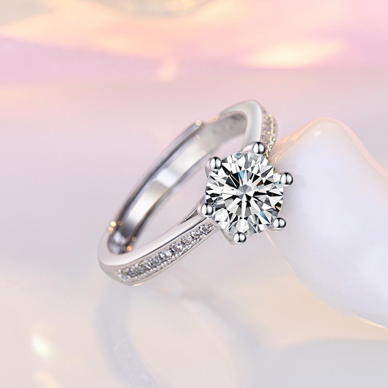925 Sterling Silber Ring Verstellbar Schlichtheit Für Frauen Mode Exquisit Studentin Freundin Schmuck Zubehör Hochzeitsparty