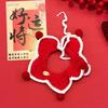Cat Necklace Chinese-style New Year Knitted Pet Collar Red Warm Cat Tie Adjustable Length Pet Bib for Cats Puppy