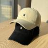 New high-quality vintage R Letter logo embroidered spring/summer thin cotton soft-top baseball cap, sun protection duckbill cap