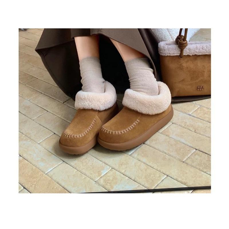 thick-soled snow boots women's new autumn and winter plush short boots fluffy Martin boots warm cotton shoes