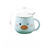 Cartoon Duck Wearing Hat Duck Cup Ceramic Cup with Porcelain Lid Student Gift Cup Couple Mug Environmentally Friendly