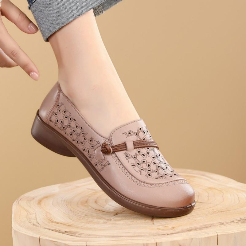 

Літні дихаючі нековзкі босоніжки-сандалі з перфорацією, на м якій підошві, для мам, універсальні EU34/CN35 рожевий