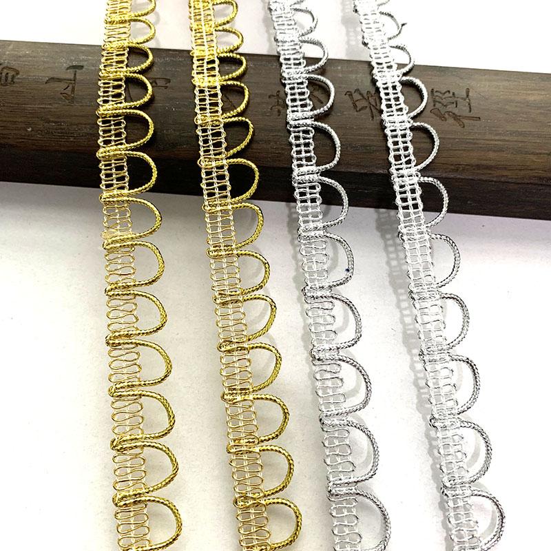 5m/16.4ft each pack white black lace trims ribbons curve lace fabric sewing centipede wedding braided curtain dress DIY accessor