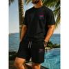 2026 Summer Outdoor Jogging Sports Two Piece Versatile Short Sleeved T-shirt Set and Sports Pants Daily Men's Sportswear Casual