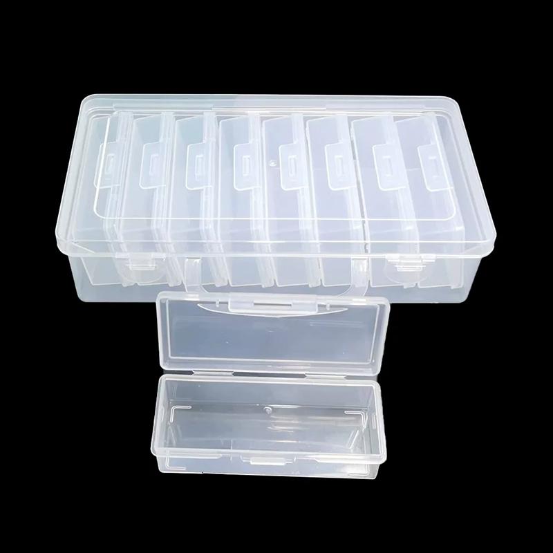 Rectangular Storage Boxes With Dividers Bead Storage Box Jewelry Organizer Cases Transparent Boxes Home Organize Supplies