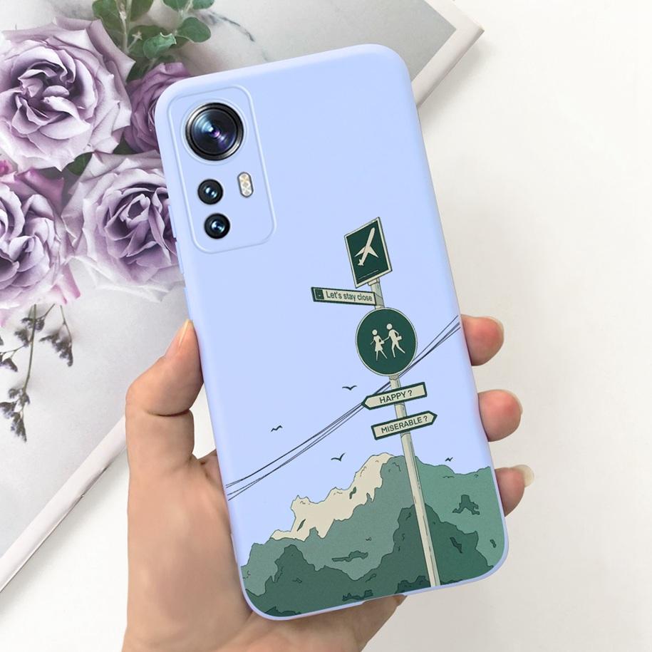 For Xiaomi 12 Case Mi 12X Cover Luxury Flower Cartoon Slim Soft Silicone TPU Back Cover For Xiaomi 12 Pro Funda Mi 12 Ultra Capa