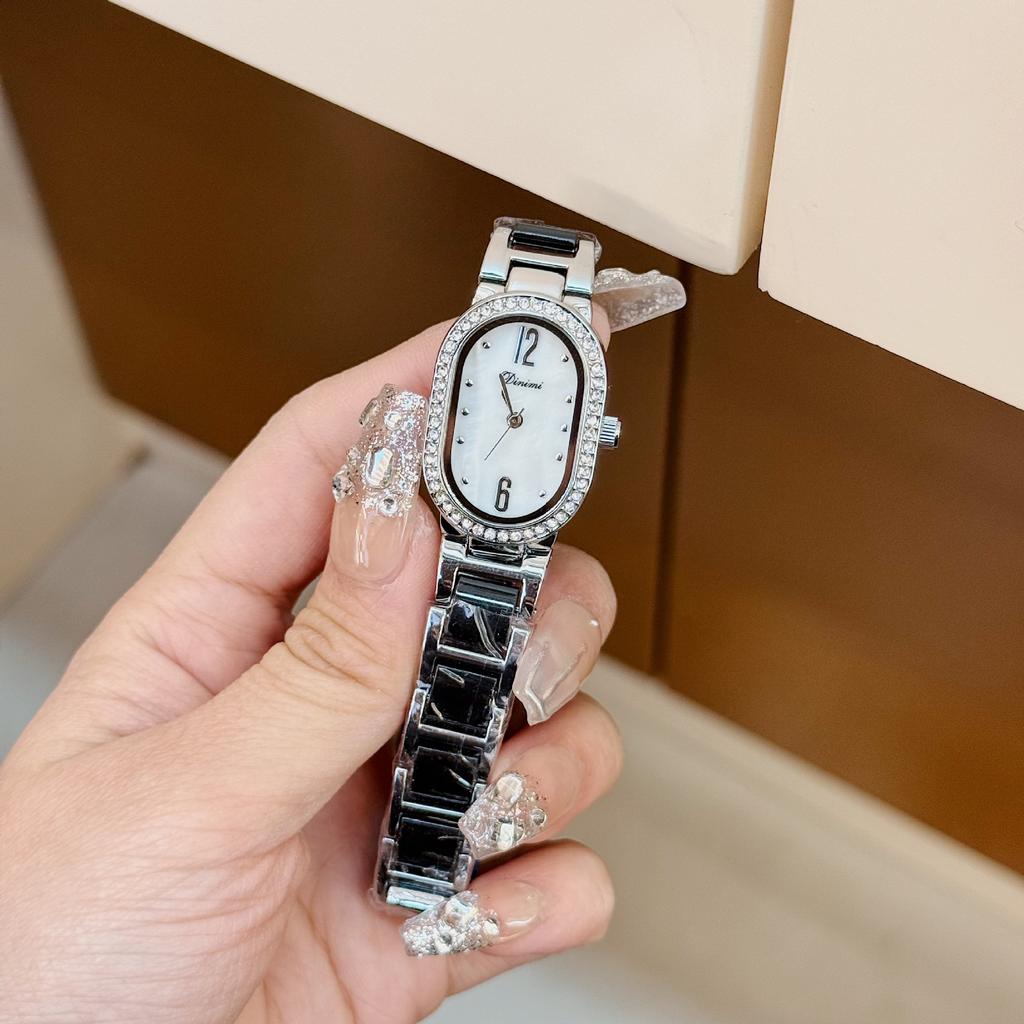 Watch Light Luxury Niche Sense Women'S Simple Women'S Watch With Diamond Oval Small Plate Women'S Watch