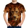 Boy Clothes 3D Tiger Print Graphic T Shirts Short Sleeve Summer Children's Clothing Fashion O-Neck Children's T-Shirt Girl Tops