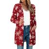 Women's Lightweight Long Sleeve Open Front Cardigans Long Sleeve Lightweight Vintage Printed Coat With Pockets