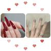 Wine Red Glitter Peel-Off Nail Polish - Long-Lasting Shiny Crystal Burst, 2026 New Internet Celebrity Favorite