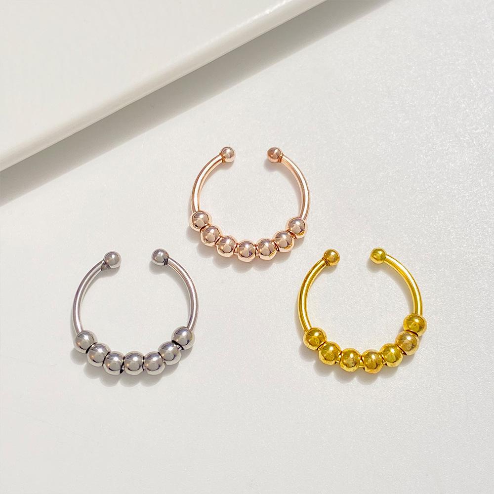 

Кольцо из нержавеющей стали для снятия стресса и беспокойства с вращающимися бусинами