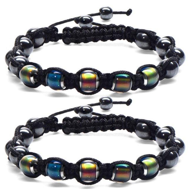 JYL TS Bracelet Traditional Braided  Couples Style Strengthens Relationship black gallstone нью-йорк розовый