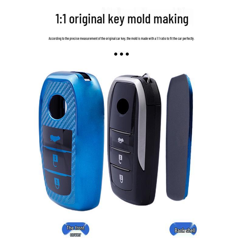 Toyota Car Key Cover for Crown, Highlander, Corolla, Hybrid, Prado, Camry - Shell Case Buckle