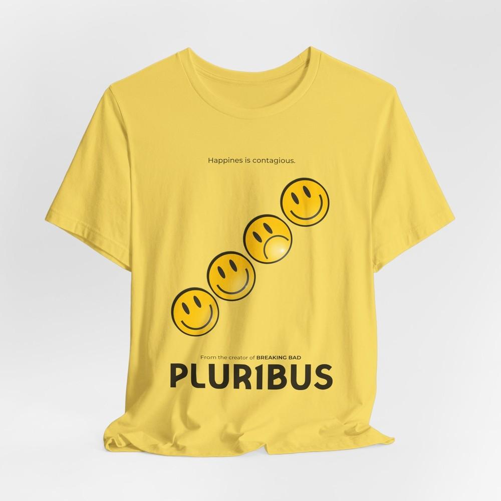 Pluribus Smiley Faces Graphic Unisex TShirt  Satire Humor StateUnisext Tee S
