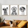 Pet Care Art Prints Black White Photography Posters Cat Dog Canvas Painting Animal Clinic Wall Pictures Veterinary Office Decor