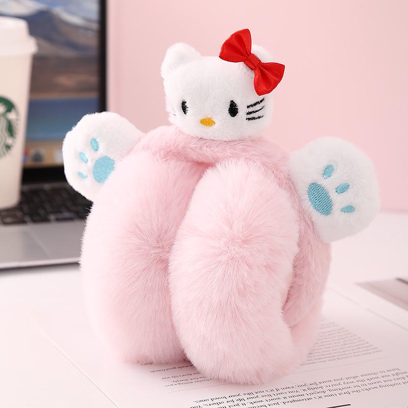 Winter Cartoon Cat Earmuffs: Cute, Warm Protection for Students and Outdoor Enthusiasts