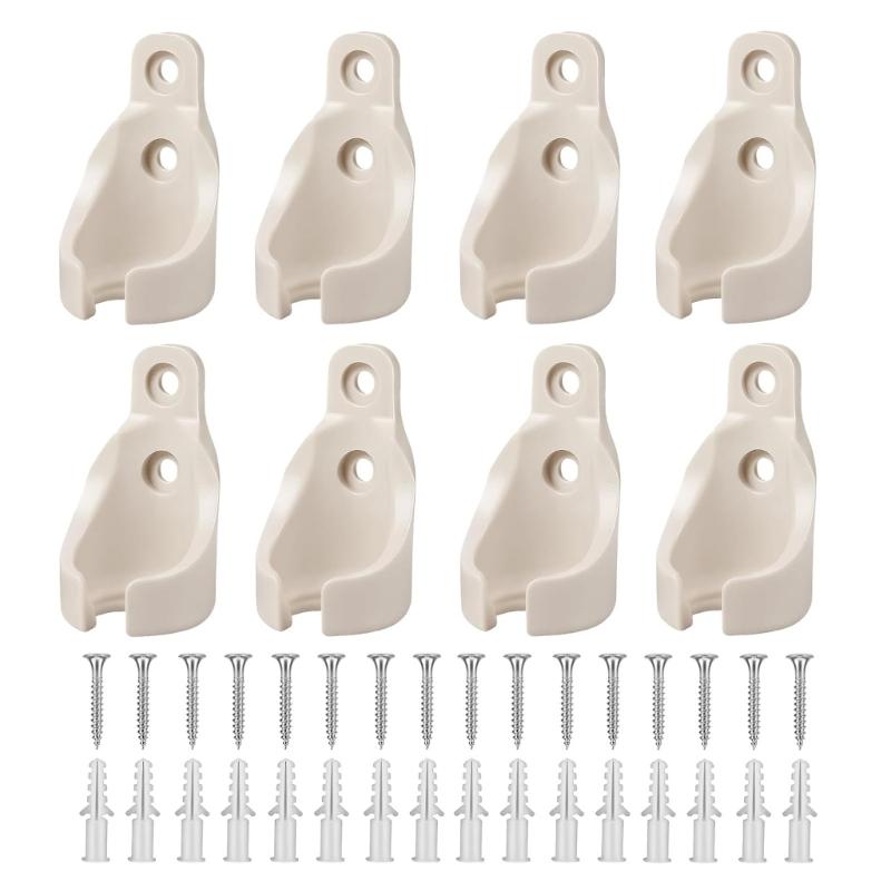 8 stycken skuggklämmor, ersättning, justerbar, säker montering för persienner, gardiner