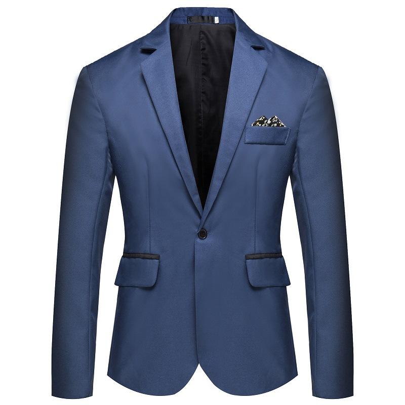 New Single-breasted, Non-iron Slit Casual Suit for Men's Fashionable Slim Suit