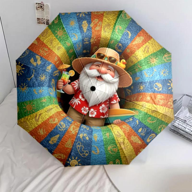 1 PC Automatic Folding Umbrella - Cartoon Pattern, Portable & Foldable Design with 8 Ribs, Christmas Birthday Gifts