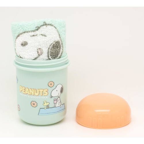 OSK Snoopy Hand Towel Set with Case, Antibacterial, Stylish, Cute, Unisex, for Kids, Students, and Adults (OC-1)