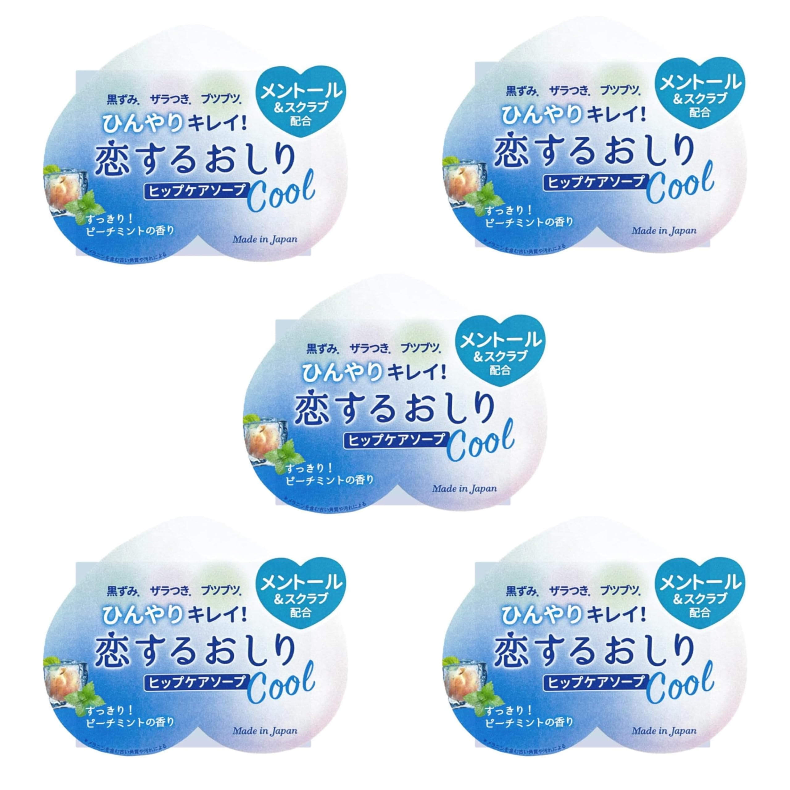 

Pelican Soap Koisuru Buttocks Hip Care Soap Cool Cool 80 г, набір із 5 штук [оптова покупка]