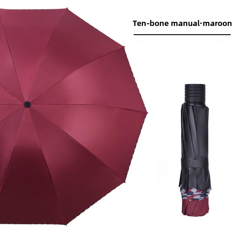 24-Rib Automatic Folding Women's UV Protection Sunshade Umbrella