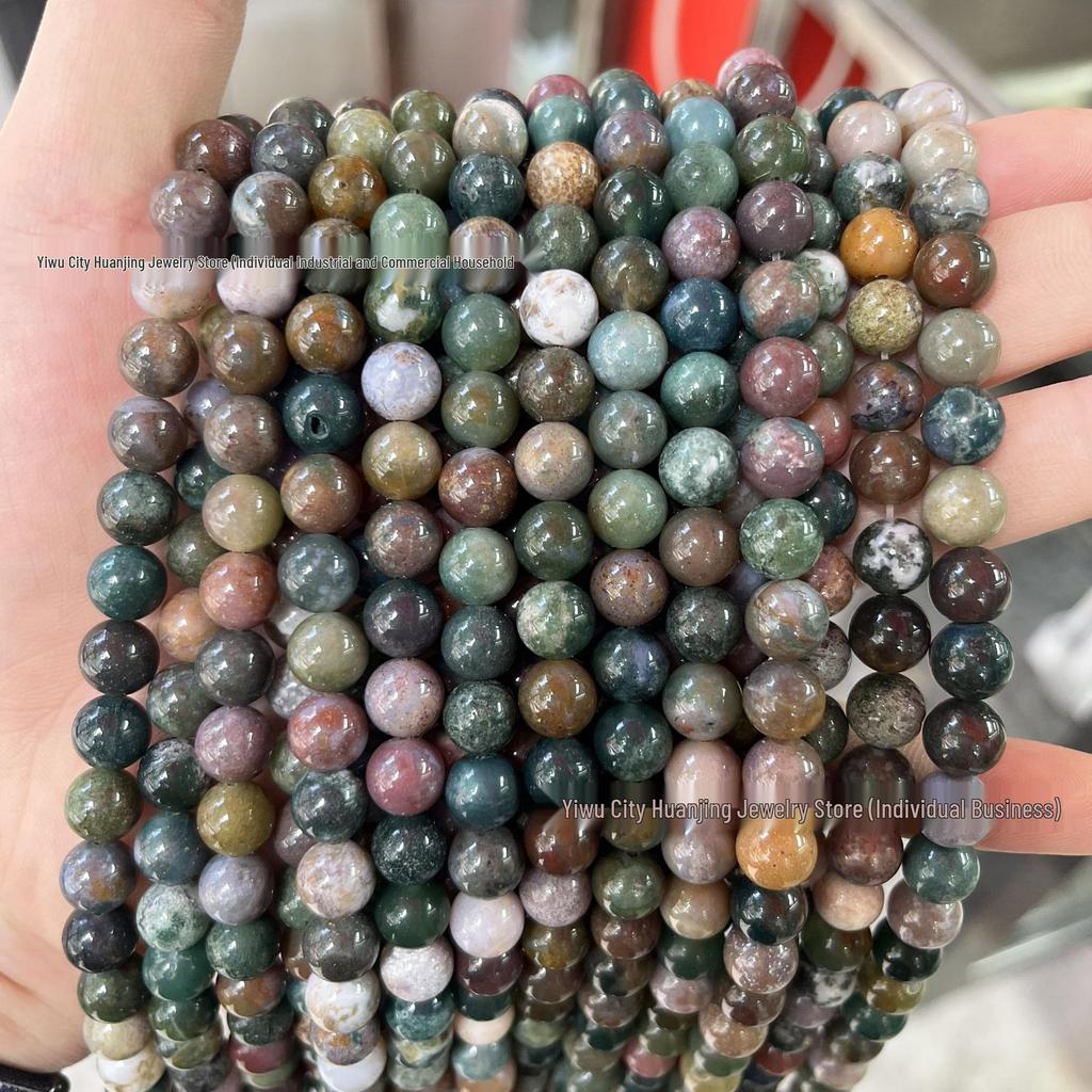 High-Quality Natural Indian Red Stone Round Beads for DIY Jewelry: Bracelets, Necklaces, Earrings