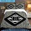 3PCS Green Black Borussia Bedding set,Ideal For1pc Duvet Cover And 2pcs Pillowcases Perfect for Christmas gift,Ideal for Bedroom, Dormitory