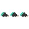 3Pcs RJ45 Screw Terminal Adapter RJ45 Female Thread To 8 Pin Network Connector Welding Free