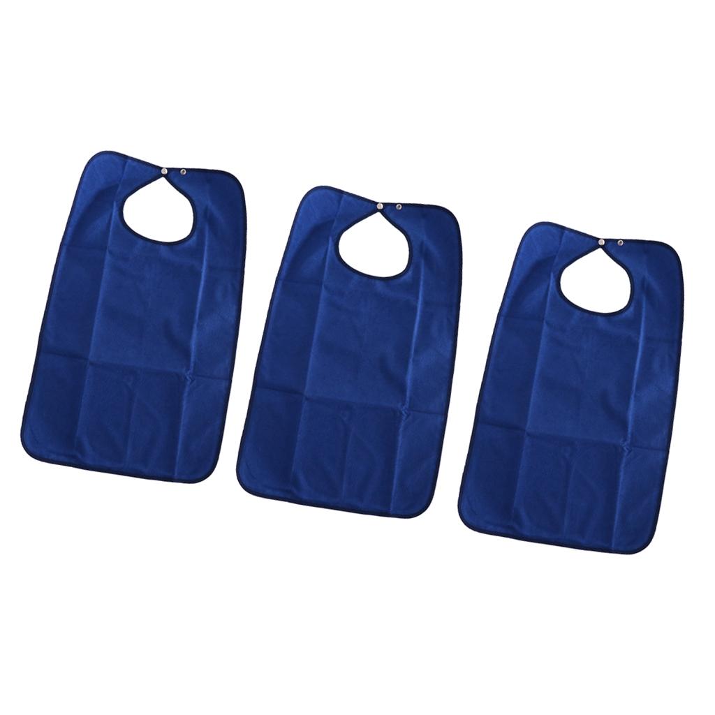Waterproof Eating Bibs Towel Material Adult Dining Clothing Protector Reusable Patient Bibs for Elderly Mealtime Care