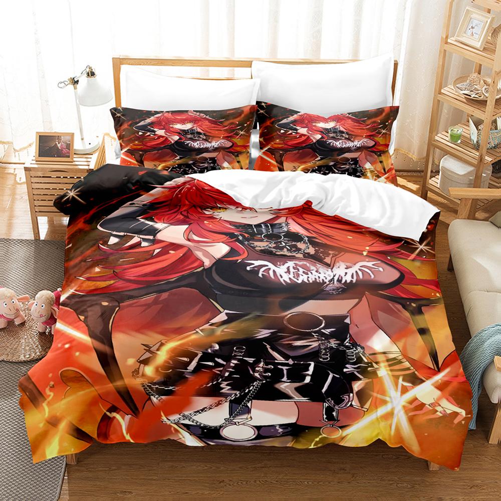 Hot Virtual Idol Zentreya Themed Bedding Set Skin Friendly Duvet Cover Pillowcases Cozy Indoor Sleeping Room Decoration