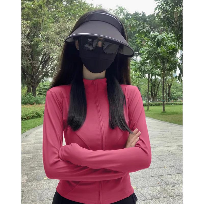 

Женский кардиган облегающего кроя из ледяного шелка для защиты от солнца для йоги, лето 2025 - Белый тонкий жакет-топ M